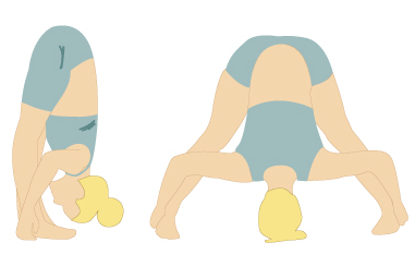 Standing Separate-Leg Stretching